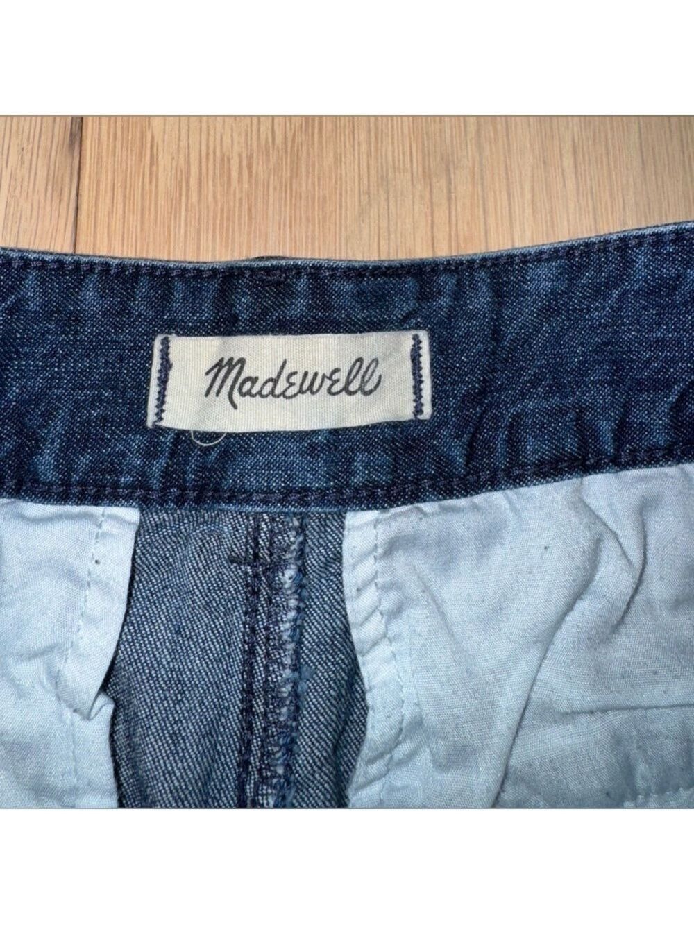 Madewell Pleated Wide-Leg Jeans Medium Wash Size 6 - Picture 3 of 6